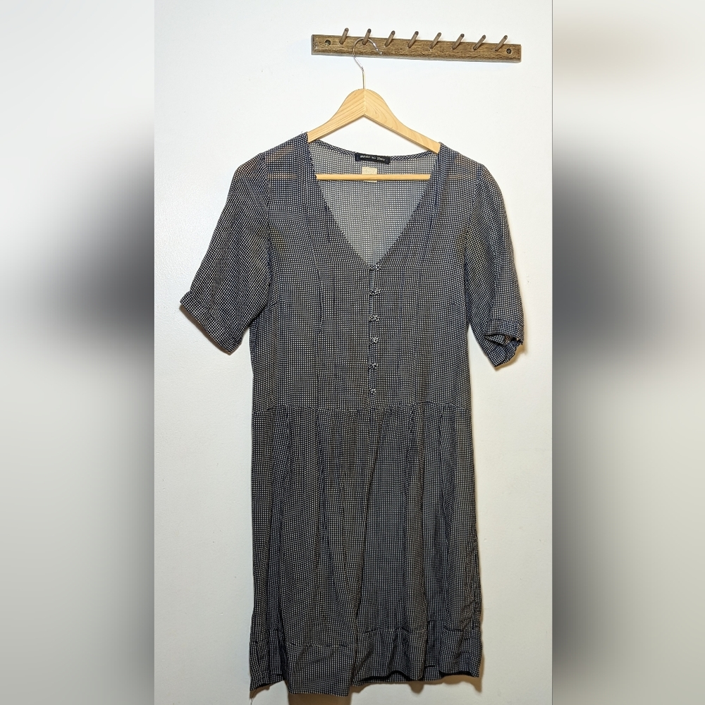 120% Lino Italian boutique brand dotted dress